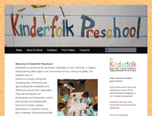 Tablet Screenshot of kinderfolkpreschool.com